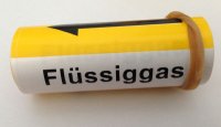 Klebebezeichnungsbänder Farbe gelb für Flüssiggas