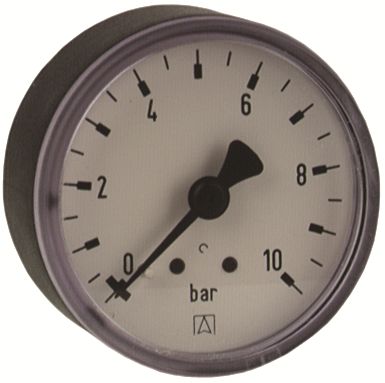 Manometer 0 - 10bar Ø 63mm 1/4"ag hinten Bild zum Schließen anklicken