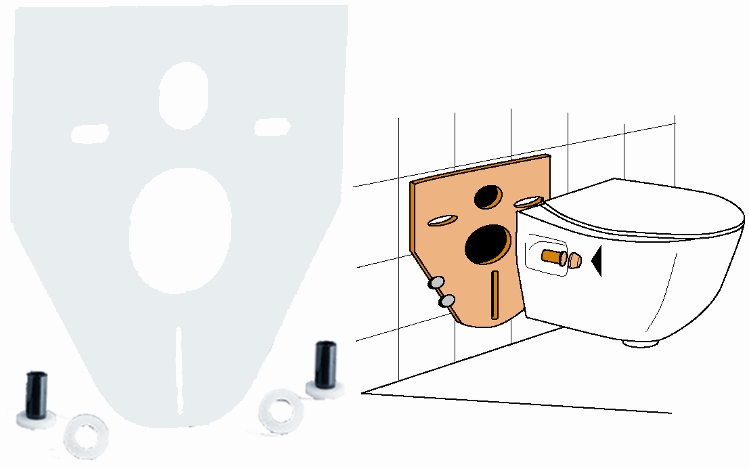 Schallschutz-Set 5mm für Wand-WC und -Bidet Bild zum Schließen anklicken