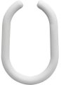 Brausevorhang Ring oval 50x30mm offen aus Kunststoff weiß