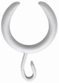 Brausevorhang Ring rund Ø32mm offen aus Kunststoff weiß