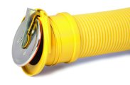 Rohrendklappe für Drainage-Rohre, gelb DN110