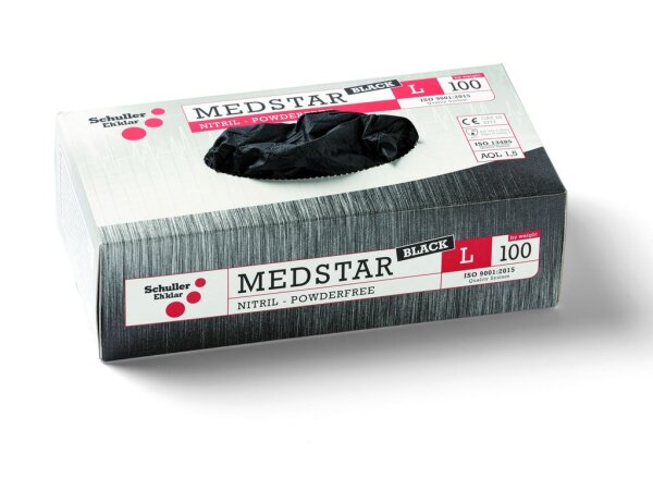 Medstar Nitril Einweghandschuhe Black L 100 Stk.