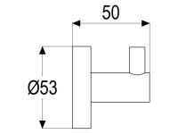 Handtuchhaken Serie gamma_300 mit Wandbefestigung, in chrom