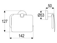 Papierhalter Serie gamma_300 mit Deckel, Wandbefestigung,...