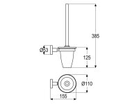 WC-Bürstengarnitur Serie gamma_300 mit Wandhalter,...