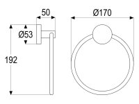 Handtuchring Serie gamma_300 mit Wandbefestigung,...