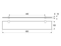 Glasablage Serie gamma_300 mit Wandbefestigung,...