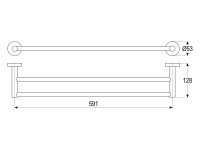 Badetuchhalter 600 doppelt Serie gamma_300 mit...