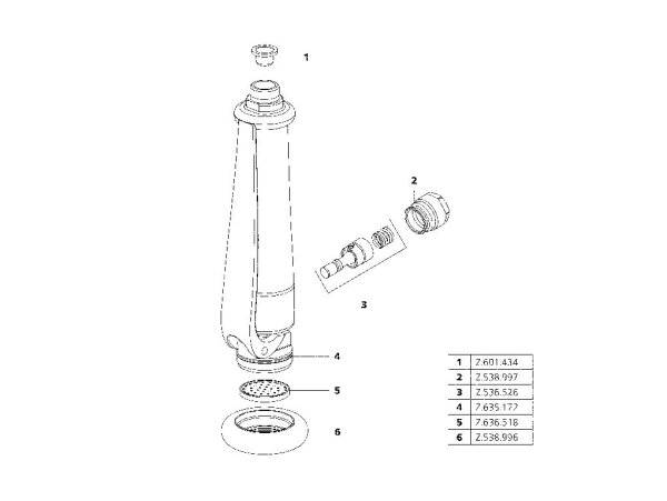 KWC Gastro Geschirrbrause 1/2" graphitgrau, Kopf schwenkbar 45°