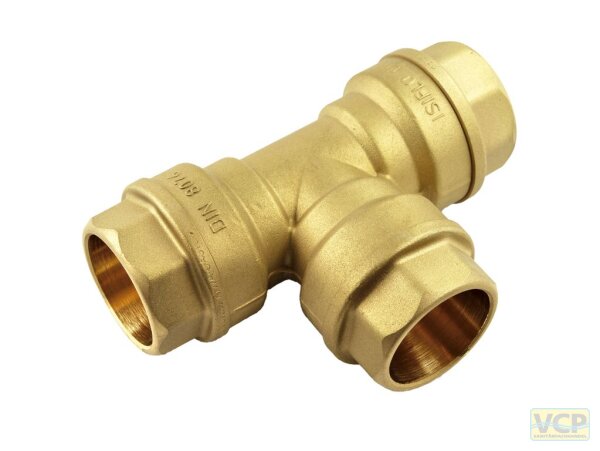 Isiflo Messing T-Verbindungsstück Typ 125, 3 x 20mm