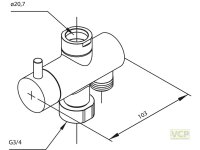 Damixa Reparatur-Set, Umsteller D. 35 (F/D. 20,7 Rohr)