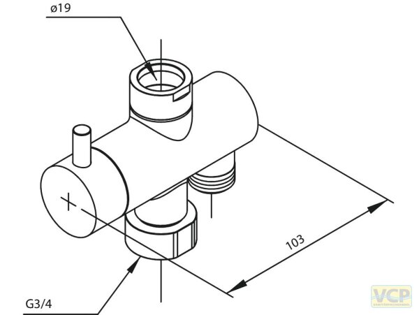 Damixa Reparatur-Set, Umstellung D. 35 (F/D. 19 Rohr)
