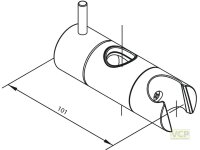Damixa Rep-Set Gleiter, Fuer 19Mm D, Messing Poliert (Pvd)