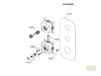 Concealed Tmc W/ 2 Way Divert, Unterputzkörper Einzeln+ 2Wege Umsteller