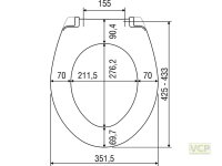WC-Sitz MARO weiß TRINNITY mit Deckel und...