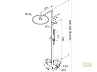 Damixa Iris Thermostat Duschsystem chrom