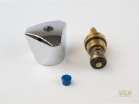 Sanitäroberteil 3/8" blau mit RV