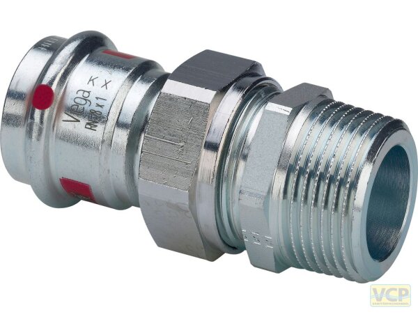 Viega Verschraubung mit SC Prestabo 1165 in 54mm x R2" Stahl verzinkt