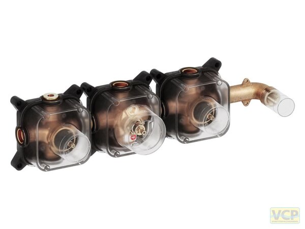 Concealed box with two 1-way valves, verdecktes TMC 1 Winkel 2 x Einweg Ventilen