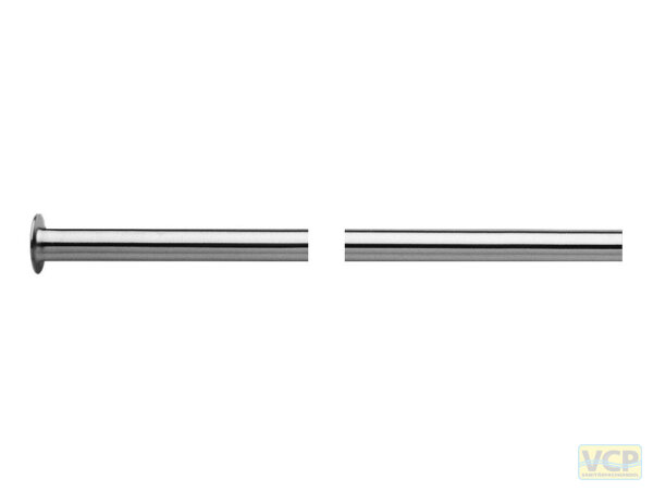 Kupferrohr 12mm x 1.000 mm verchromt mit 1/2" Bördel