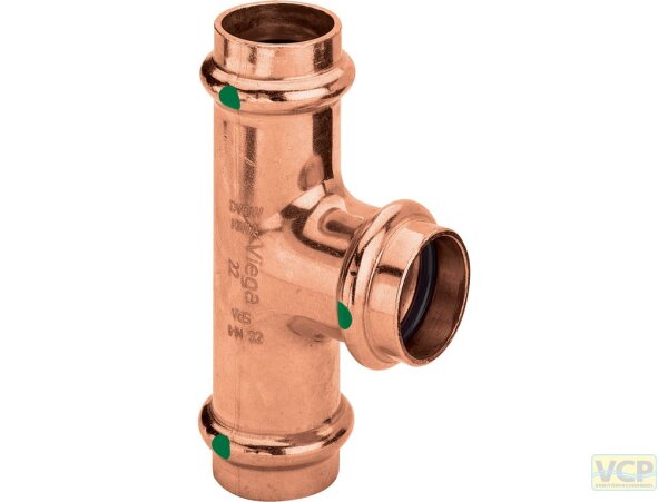 Viega T-Stück mit SC Profipress 2418 in 22x18x22mm Kupfer