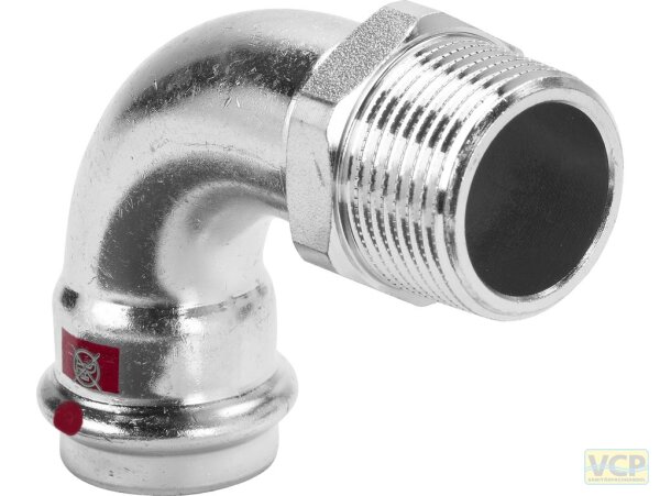 Viega Bogen 90 Grad mit SC Prestabo 1114 in 15mm x R1/2" Stahl verzinkt
