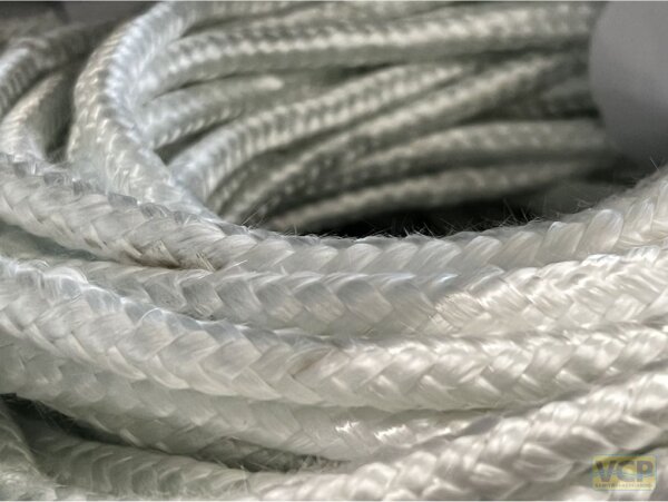 Glasfaserpackung Ø 8 mm - 20 m rund geflochten, bis ca. +500°C