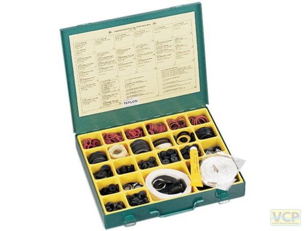 OHA-Sanitär-Installationskoffer grün mit 1.015 Dichtungen