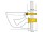 PE-Wand-WC-Anschlussgarnitur DN90 mit U-Scheibe Deckkappen Metalloptik