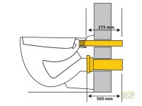 PE-Wand-WC-Anschlussgarnitur DN90/300 mit U-Scheibe...