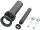 PE-Wand-WC-Anschlussgarnitur DN90/300 mit U-Scheibe Deckkappen Metalloptik