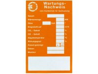 Wartungsetiketten Gas 75 x 120 mm selbstklebend