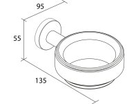 Föhnhalter Metall Serie Oslo rund Edelsathloptik