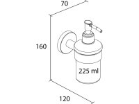 Flüssigseifenspender Metall Glas satiniert Serie...