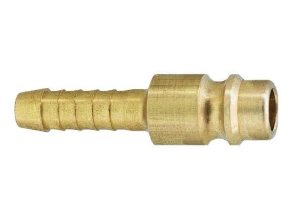 Druckluftstecker Messing mit Schlauchtülle 6mm