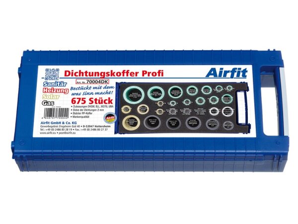 Airfit-Dichtungskoffer Profi Heizung-Sanitär-Solar 675 Stk.