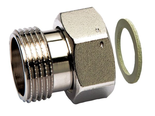 Spezial-Verschraubung 3/4"Ag x 1"Ig mit Plombierungsbohrung