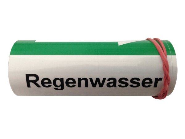 Klebebezeichnungsband Regenwasser Farbe grün DIN2404 -40°C bis +70°C