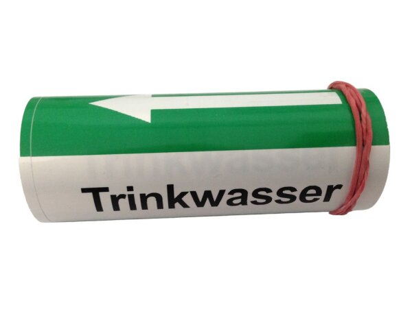 Klebebezeichnungsband Trinkwasser Farbe grün DIN2404 -40°C bis +70°C