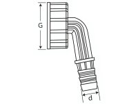 Schlauchverschraubung 90° 1" x 9mm