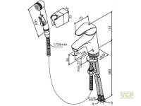 Damixa Space WT-Hebelmischer mit Handbrause und Schlauch