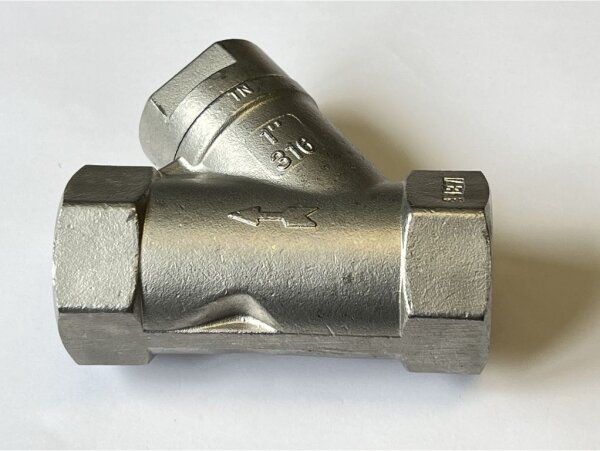 Rückschlagventil Edelstahl 1/2" Schrägsitz