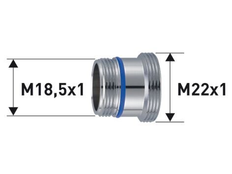 Übergangsstück M18,5x1 Ag x M22x1 Ag für Cache TJ