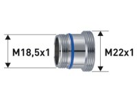 Übergangsstück M18,5x1 Ag x M22x1 Ag für...