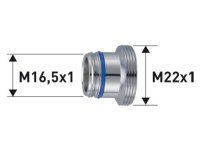 Übergangsstück M16,5x1 Ag x M22x1 Ag für...