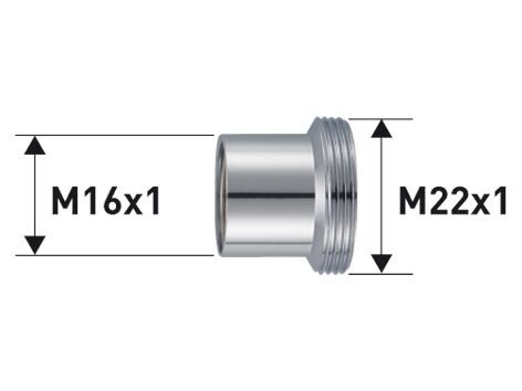 Übergangsstück M16x1 Ig x M22x1 Ag