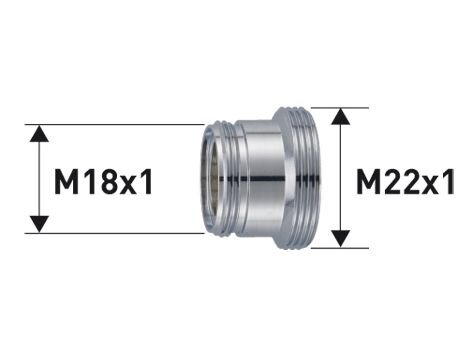 Übergangsstück M18x1 Ag x M22x1 Ag